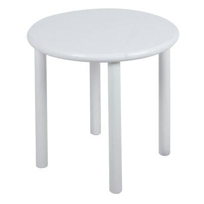 Valkoinen pyöreä pöytä MDF-mäntyä 45x45x42 olohuoneeseen, makuuhuoneeseen, moderni muotoilu VS38We BEGRYF