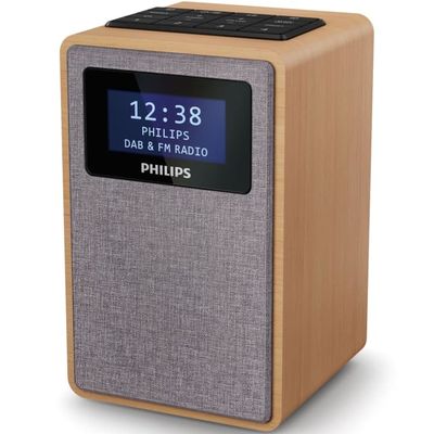 Philips Radio med trekasse. Klokke og 20 hastighetsknapper