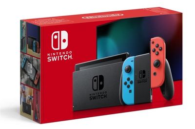 Nintendo Switch 2019 Konsol, Röd/Blå