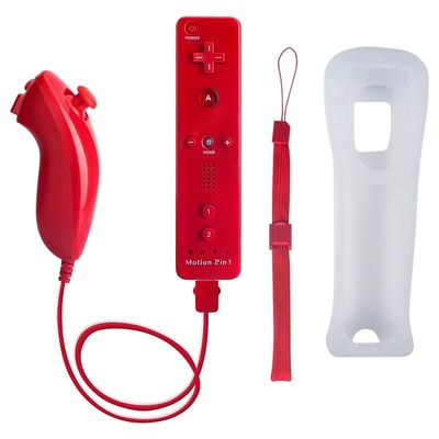 Kompatibel med Wii-kontroller Set Motion Plus, Bulk Red