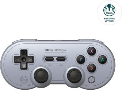 8Bitdo SN30 Pro - Hall Edition trådløs spillkontroller, grå, Switch / PC / Android