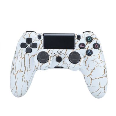 Trådløs PS4-spillkontroller med høyttaler og stereohodesettkontakt - Hvit sprekk