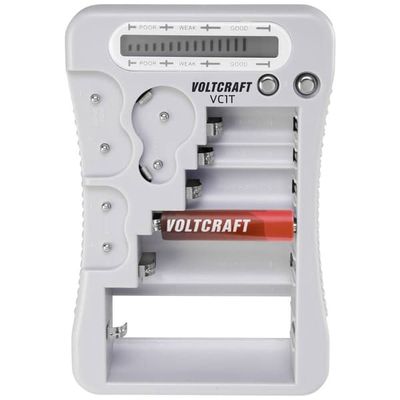 VOLTCRAFT Batteritestare VC1T Mätområde (batteritestare) 1,5 V, 3 V, 6 V, 9 V Batteri VC-12613270