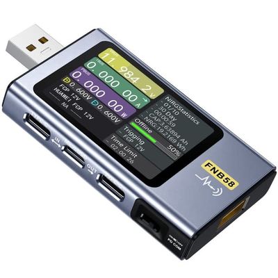 FNIRSI Digitaalinen tester USB-jännitemittari ja kaapelitesteri