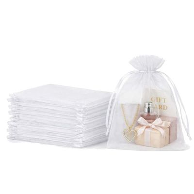 100-Pack Organzaposer 10x15cm Hvid