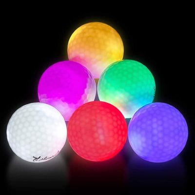 Golfball med LED-lys for nattgolf - hvit