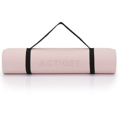 ACTIGET Yogamatta, fitnessövning, halkfri, 183x61 cm, pilatesmatta, ljusrosa