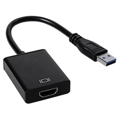 USB 3.0 HDMI Adapteri - Musta