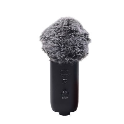 Mikrofondeksel i skum, grått loddent vindskjerm for Blue Yeti/Pro