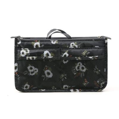 Bag in Bag Handbag Insert Bag Insert Flower Black