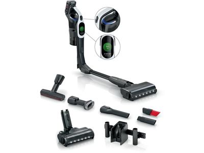 Bosch BCS1041WAC, Støvsuger med stang, Uten pose, Sort, Hvit, 0,4 l, Tørr, HEPA