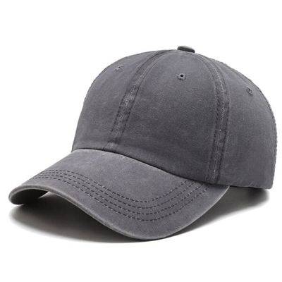 Keps Vintage Distressed Jeans Washed Strapback Grå