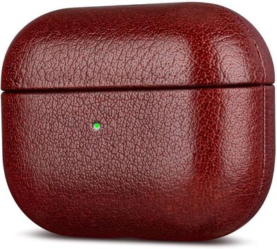 Läder Fodral för Apple Airpods Pro 2 - Mörkbrun