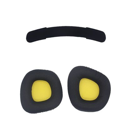 INF Erstatningsøreputer og pannebånd for Corsair Void PRO/VOID ELITE Svart+gul