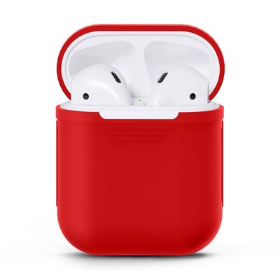 2x Silikon skal fodral för Apple Airpods / Airpods 2 - Röd