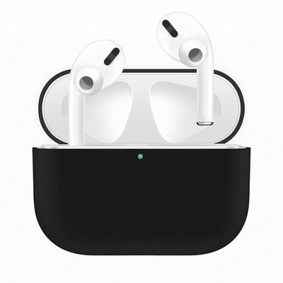 2x Silikonskal fodral för Apple Airpods PRO Svart