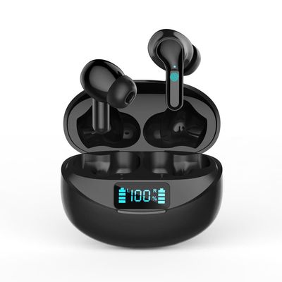 INF Bluetooth-øreplugger, trådløse og IPX5 vanntette Sort