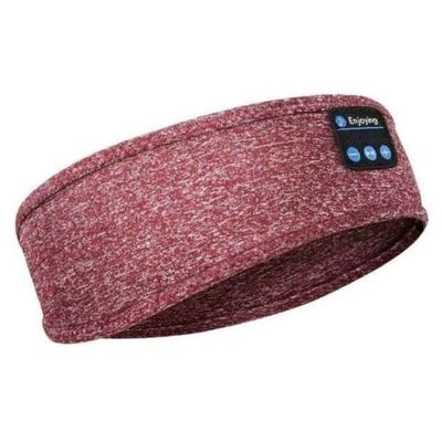 Sovhörlurar – Pannband & Ögonmask med Bluetooth Hörlurar Röd
