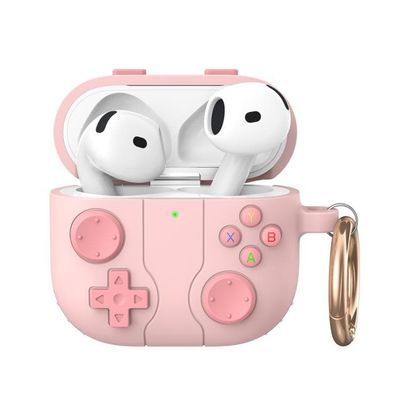 Silikonskal till AirPods 4 - Handkontroll / Rosa