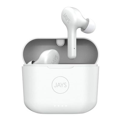 Jays f-Five True Wireless in-ear hörlurar - Bluetooth 5.0 - 18 h speltid - IPX-certifierade - vit