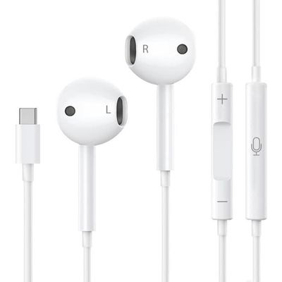 Trådbundna hörlurar för iPhone 16/16 PLUS/16 PRO/16 PRO MAX/16e/15/15 PLUS/15 PRO/15 PRO MAX - Mikrofon Volymskontroll