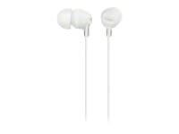 Sony MDR-EX15LP - EX Series - ørepropper - i øret - kablet - 3,5 mm jakk - hvit
