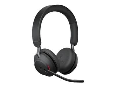 Jabra Evolve2 65 MS Stereo - Hodesett - on-ear - Bluetooth - trådløs - USB-C - lydisolerende - svart - Certified for Microsoft Teams