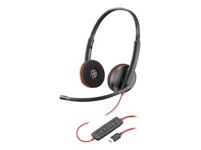 Poly Blackwire C3220 - 3200 Series - hodesett - on-ear - kablet - USB-C - lydisolerende