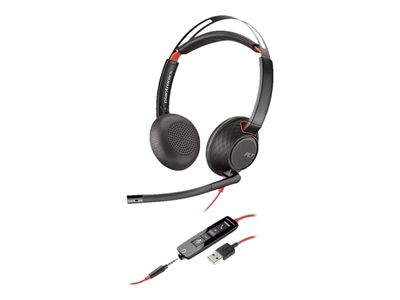 Poly Blackwire C5220 USB-A - 5200 Series - hodesett - on-ear - kablet - USB, 3,5 mm jakk