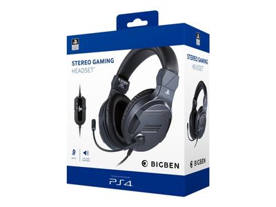 BigBen Interactive - PS4 Edition - Gaming - hodesett - full størrelse - kablet - 3,5 mm jakk - titan - for Sony PlayStation 4, Sony PlayStation 4 Pro