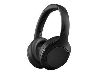 Philips TAH8506 - Hodetelefoner med mikrofon - full størrelse - Bluetooth - trådløs, kablet - aktiv støydemping - 2,5 mm jakk - svart