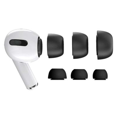 3 -pakkaus AirPods Pro Korvatyynyt - silikoni -korvan kaatuminen musta