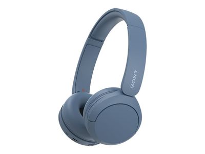 Sony WH-CH520 - Hodetelefoner med mikrofon - on-ear - Bluetooth - trådløs - blå