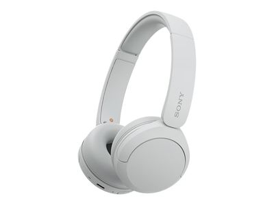 Sony WH-CH520 - Hodetelefoner med mikrofon - on-ear - Bluetooth - trådløs - hvit