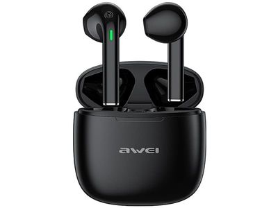 Awei T26 Pro TWS Bluetooth-hodetelefoner med mikrofon + dockingstasjon - sorter