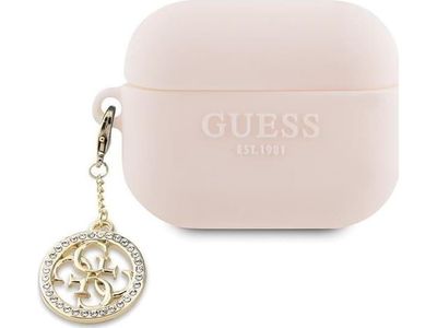 Guess GUAP23DSLGHDP AirPods Pro 2(2022/2023) cover pink 3D Rubber 4G Diamond Charm