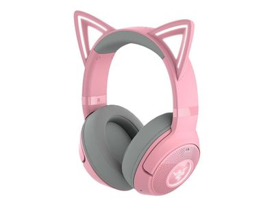 Razer Kraken Kitty V2 BT - Hodesett - full størrelse - Bluetooth - trådløs - lydisolerende