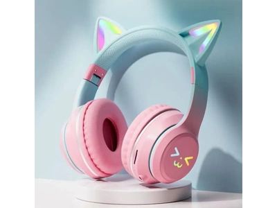 Goodbuy "Strange Eyes" trådløse hodetelefoner for barn | bluetooth 5.1 rosa