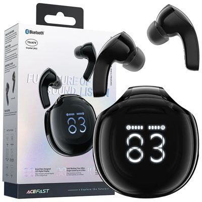 Acefast T9 Bluetooth 5.3 trådløse øretelefoner med skjerm - svart