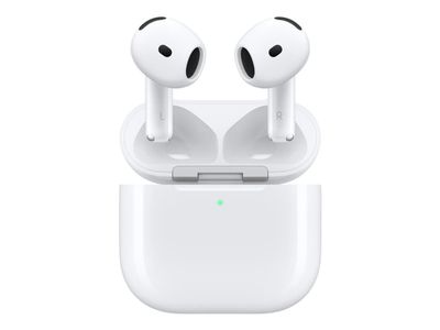 Apple AirPods 4 with Active Noise Cancellation - True wireless-hodetelefoner med mikrofon - ørepropp - Bluetooth - aktiv støydemping - hvit