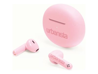 Urbanista Austin - True wireless-hodetelefoner med mikrofon - i øret - Bluetooth - blomsterrosa