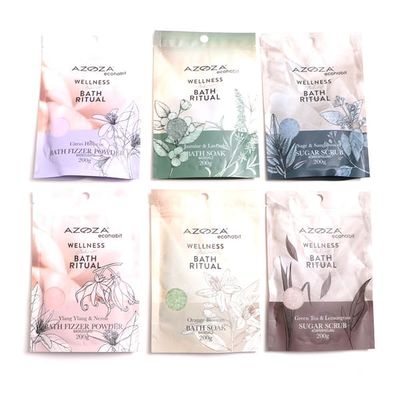 Azoza Eco Wellness badesalt og skrubb - 6-pakning i poser