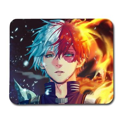 Musmatta: Manga My Hero Academia Shoto Todoroki, halkfri gummibas, livfull och unik design, perfekt för hemmet eller kontoret