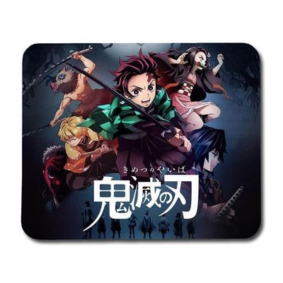 Musematte: Manga Demon Slayer, sklisikker gummibunn, unikt motiv