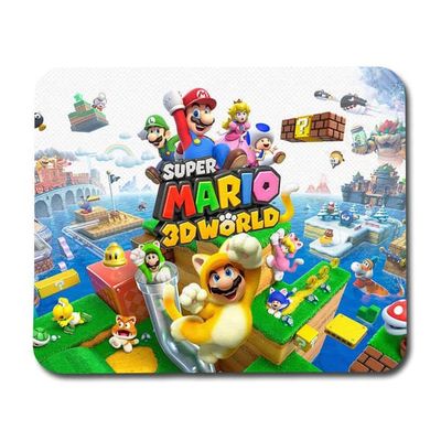 Musmatta: Super Mario 3D World, halkfri gummibas, livfull och unik design, perfekt för hemmet eller kontoret