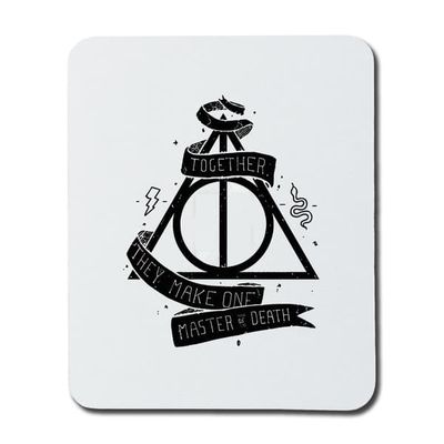 Musematte: Harry Potter Master Of Death, sklisikker gummibunn, unikt motiv