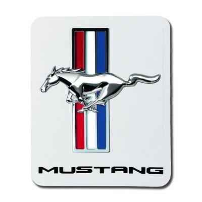 Musematte: Mustang, sklisikker gummibunn, unikt motiv