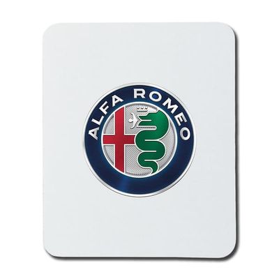Musmatta: Alfa Romeo 2015 Logo, halkfri gummibas, livfull och unik design, perfekt för hemmet eller kontoret