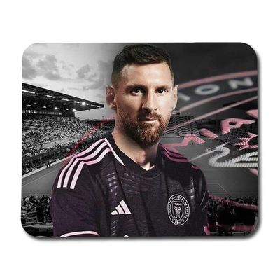 Musmatta: Messi 2023 Inter Miami, halkfri gummibas, livfull och unik design, perfekt för hemmet eller kontoret