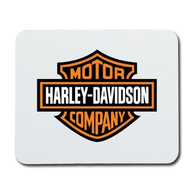 Musematte: Harley-Davidson, sklisikker gummibunn, unikt motiv